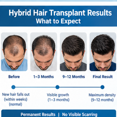 Hybrid Hair Transplant Results