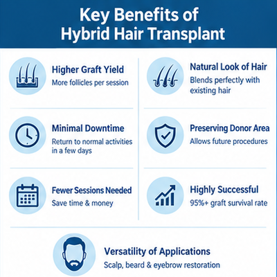 Key Benefits of Hybrid Hair Transplant