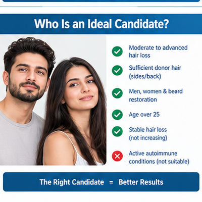 Ideal Candidate for Hybrid Hair Transplant